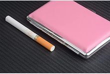 Leather Metal Cigarette Case Holds 