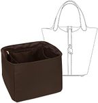 LEXSION Silky Handbag Organizer Fits Picotin 18/22 Bags,Purse Organizer Insert Luxury Zipper Purse Tote Bag Shapers 8038 Coffee S