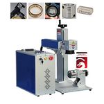 JPT LP-E SFX Fiber Laser Marker 50W Fiber Laser Etching Machine Laser Engraving Machine with 175x175mm（6.9"x6.9"）and D80mm Rotary Attachment for Gun/Pistol/dogtag/Jewelry Ring