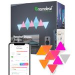 Nanoleaf Shapes Triangle Starter Kit, 9 Smart Light Panels LED RGBW - Modular Wi-Fi Colour Changing Wall Lights, Works with Alexa Google Assistant Apple Homekit, for Room Decor & Gaming