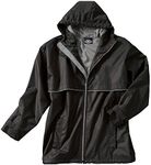 Charles River Apparel mens Rain Jacket, Black/Grey, Large US