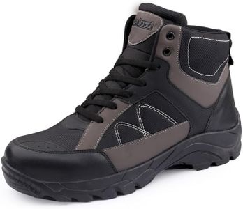 Bacca Bucci Mens Soldier Ultra Pioneer High Top Waterproof Hiking Trekking Mountaineering Outdoor Boots Climbing Shoe |Lightweight Non-Slip High-Traction Grip- Black Size Uk7
