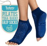 Tucketts Anklet Toeless Non-Slip Grip Socks - Anti Skid Yoga, Barre, Pilates, Home & Leisure, Pedicure - S/M - 1 pair Starry Night