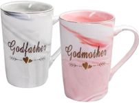 Mugpie Godparents Gifts From Godchild- Godparents Proposal Gifts Mug - Cute Mothers Day Gifts Birthday Christmas Presents for Godparents - Novelty 12.5oz Godmother and Godfather Couple Mugs Sets