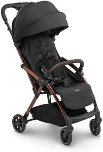 Leclerc Baby Influencer Baby Stroller (Black Brown)- Compact Fold, Ultra-Light Weight & Compact 6.6kg, Cot or Capsule, Travel Stroller, Airplane Overhead
