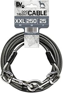 BV Pet Super Heavy XXL Tie Out Cable for Dogs up to 250 Pound, 25 Feet