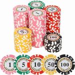 LUOBAO Premium Numbered Poker Chips