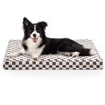 JOEJOY Dog Mat Mattress Washable Orthopedic Dog Bed, Small Dog Bed Memory Foam Pet Bed Indestructible Dog Crate Mattress with Zipper Detachable, Dog Pillow Bed for Chihuahua, Chocolate/76x51x8cm