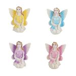 Wonderland Small Fairy Dolls (Set of 4) Miniature Toys (for Tray Garden, Fairy Garden)