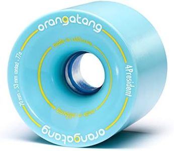 Orangatang 4 President 70 mm 77a Cruising Longboard Skateboard Wheels (Blue, Set of 4)
