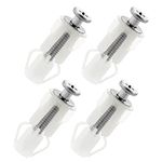 4 PCS Toilet Seat Fittings ,Stainless Steel Toilet Lid Top Seat Hinges Screws and Toilet Seat Fixings Bolt Expanding Nylon Nuts Screws Toilet Seat Fixings Kit for WC Seat Replacement Parts 12