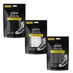 Xpand No Tie Shoelaces System with Elastic Laces - One Size Fits All Adult and Kids Shoes (Pack of 3) (Black - White - Gray)