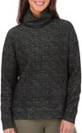 The American Outdoorsman Women's Mock Neck Jacquard Pullover (Tap Shoe, Small)