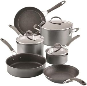 Circulon A1 Series with ScratchDefense Nonstick Induction Pots and Pans Cookware Set, Induction Cookware, Kitchen Essentials, 9-Piece, Graphite