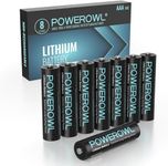 POWEROWL Lithium Batteries AAA High Capacity Long Lasting, 1.5V Triple A Battery for High-Tech Devices - 8 Pack (NOT Rechargeable)