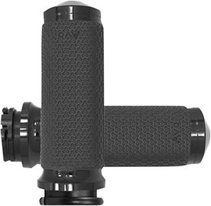 Avon Grips MF-63B-ANO Memory Foam Street Motorcycle Hand Grips - Anodized Black / 1.625"
