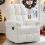 Korser Recliner Chair, Swivel Rocke