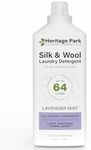 Heritage Park Silk & Wool Detergent - Lavender Mist Scent - Safe for Natural Fabrics - Gentle & Effective PH Neutral Enzyme Free Formula, Concentrated for All Washing Machines - 32 fl oz