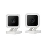 Wyze Cam v3 1080p Indoor Outdoor Plug-in Home Security Cameras, IR Color Night Vision, Siren Alarm, Baby Monitor Camera, 2-Way Audio, Works with Alexa, 2-Pack