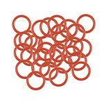 uxcell Silicone O-Rings 8mm OD, 6mm Inner Diameter, 1mm Width, Seal Gasket Red 30Pcs