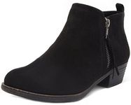 LONDON FOG Women's Tina Ankle Bootie, Black Fx Sde, 9.5