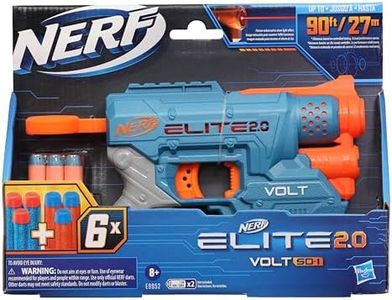 Nerf Elite 2.0 - Volt SD-1 Blaster - US Version - 6 Official Nerf Darts - Light Beam Targeting - 2-Dart Storage - 2 Tactical Rails to Customize for Battle - Toys for Kids - Ages 8+