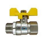 SRP Male Female Butterfly Handle High Pressor Full Port Shut-off Ball Valves (1/2" MxF)