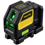 Firecore Professional Green Cross Line Laser, 130ft/40m Self Leveling Laser Level with Horizontal and Vertical Lines, IP54 Rating Manual Pulse Mode, 360°Magnetic Pivoting Base and Battery Included