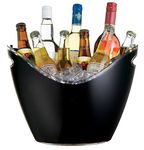 BarCraft Drinks Cooler Beer Bucket for Parties, BBQs and More, Acrylic, Black, 8 Litre