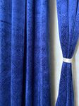 Altica Decor Heavy Velvet Curtain for Living Room Bedroom | Grommet Top 7Ft Door Panel 84 Inch Long for Kitchen Hall | Privacy Protection Drapes for Home Decor Set of 2 (Blue)