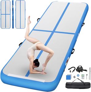 FBSPORT 4M Inflatable Gymnastics Mat – Air Track for Home Training