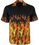 Benny's Red Flames Bowling Shirt 3X