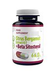 Hepatica Citrus Bergamot + Beta Sitosterol Complex 450mg 120 Vegan Capsules, 3rd Party Lab Tested, High Strength Prostate Supplement, Gluten and GMO Free