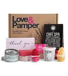 Love & Pamper - Pampering Bath Botanical Spa Gift Set - HANDMADE and SUSTAINABLE, Strawberry/Clementine Bath Melts,Strawberry Coffee Scrub,Face Mask,Patchouli Rose Soap,Scented Candle