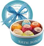 Aofmee Bath Bombs Gift Set, 7pcs Fizzies Spa Kit Perfect for Moisturizing Skin, Birthday Valentines Mothers Day Anniversary Christmas Best Gifts Ideas for Women, Mum, Girls, Her, Kids