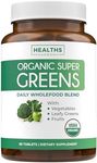 USDA Organic Greens Powder Convenient Pills - Complete Superfood Supplement with 28 Fruits & Vegetables - Super Antioxidants, Energy, Gut Health, and Immune Support (No Capsules)