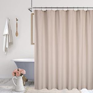 GlowSol Shower Liner for Bathroom 96 Inches Long Shower Curtain Microfiber Shower Curtain Stall Shower Curtain with Buttonhole Water-Resistant Shower Curtain