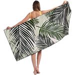 Runmeihe Beach Towel, 71"x32" Double Sided Oversized Microfiber Beach Towel for Adult, Lightweight Extra Large Quick Drying Towel for Swimming Sports Beach Gym