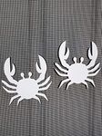 DCentral Two Crabs Flexible Screen Magnets: Double-Sided Decor; for Non-Retractable Screens, Multipurpose, Helps to Stop Walking into Screens, Covers Small tears in Screens, Size 4.5” X L 4. 5”