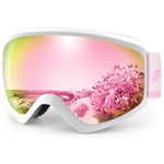 findway Kids Ski Goggles,Skiing Goggles for Snowboard Jet Snow-for Boys Girls Childrens Junior Childs Teen-Age 3 4 5 6 7 8 9 10 11 12 13 14 15 16 Years-OTG Over Glasses Anti Fog,100% UV Protection