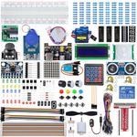 Miuzei Starter Kit for Arduino R3 projects without microcontroller, 235 components with 58 lessons, LC display, breadboard, sensors, relays, GPIO extension, Compatible with Arduino/Raspberry Pi