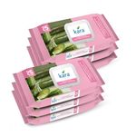 Kara Aloe Vera & Cucumber Refreshing Facial Wet Wipes- 25 pulls | Cooling & Hydrating | Pack of 6 (150 Pieces)