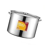 Stock Pot - Soup Pot with Lid, 13-40L Stock Pot, Catering Commercial/Domestic Thick 304 Stainless Steel Soup Pot with Lid, for Gas Stove/Induction Cooker (Size : 40L)