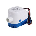 Meagkka Boat Bilge Pump 12V 1100GPH Automatic Submersible Bilge Pump for Marine RV with Float Switch