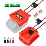 Power Wheel Adapter for Milwaukee M18 18V Battery with Fuse ，Power Connector for Rc Car, Robotics, Rc Truck, Work with for Milwaukee M18 48-11-1860, 48-11-1850 Li-ion Battery（1PCS）