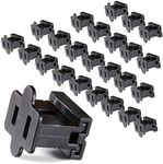 GFQHF Female Vampire Plug - 25PCS SPT-1 Black Electric Plugs for Christmas Light Strings & Lamps and DIY Projects