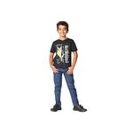 TotzTouch Boys tshirt | Tee Shirt | t shirt Premium Cotton Polo style rib Cuff V Neck Graphic Printed pack of 1 Black Age 9 to 10 years