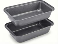 PureBake Premium Sgs Certified Bread Loaf Tin/Pan/Mould Rectangular Cake Mould For Baking Non Sticky Tin Teflon Coating (2 Pc, Black)
