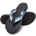 Women's Orthotic Flip Flops,Casual Comfortable Thong Sandal with Arch Support, Blue+blue, 8.5