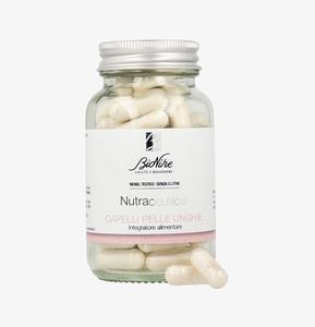 Bionike Nutraceutical - Capelli, Pelle e Unghie, Integratore Alimentare con Niacina, Biotina e Zinco, Antiossidante, Contribuisce al Benessere di Chioma e Cute, Dona Forza e Protezione, 60 Capsule